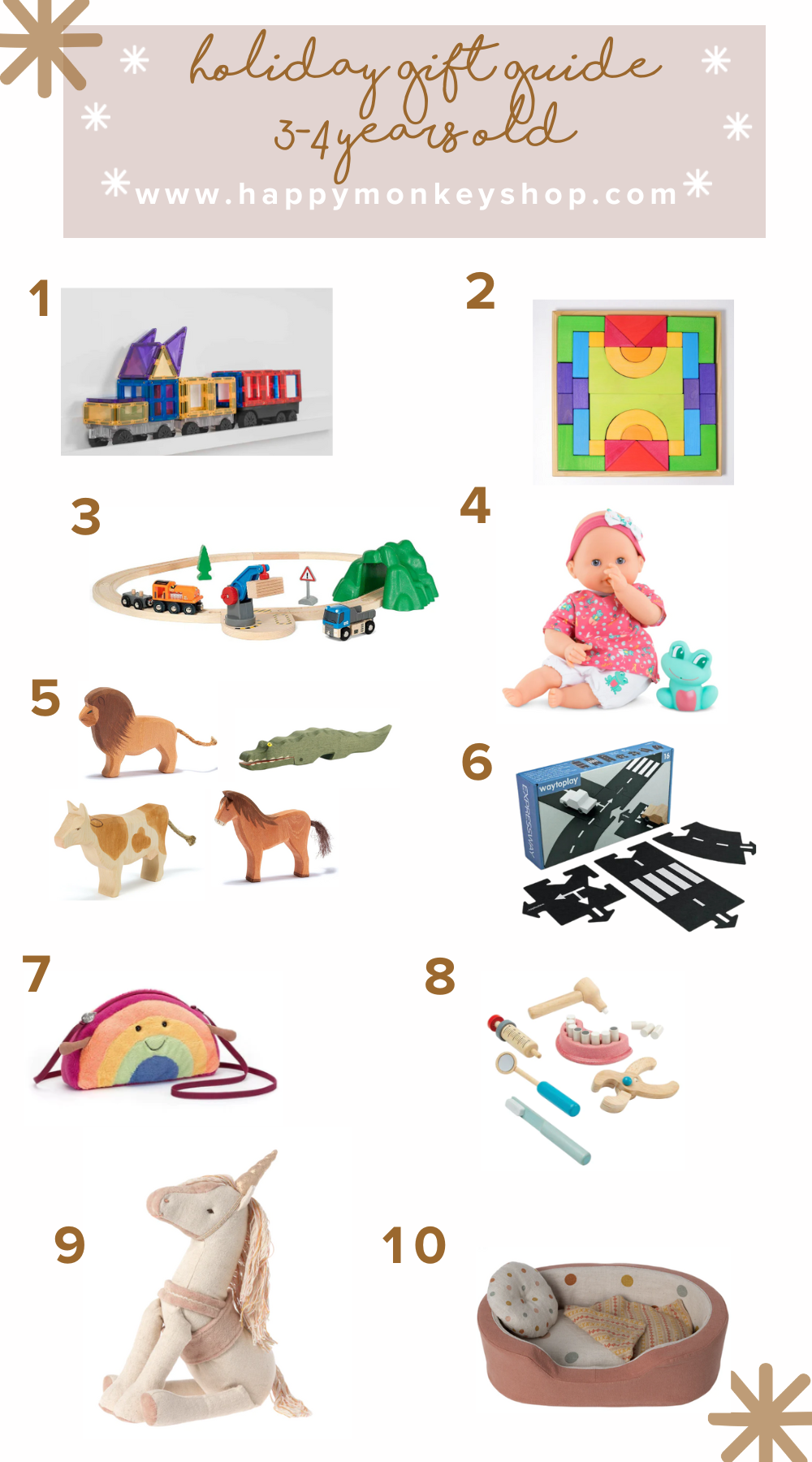 Holiday Gift Guides for 3-4 years old