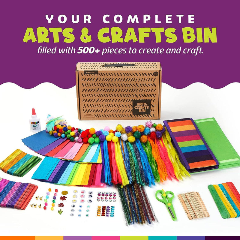 Dan&Darci, Arts & Crafts Supplies Kit With Storage Bin