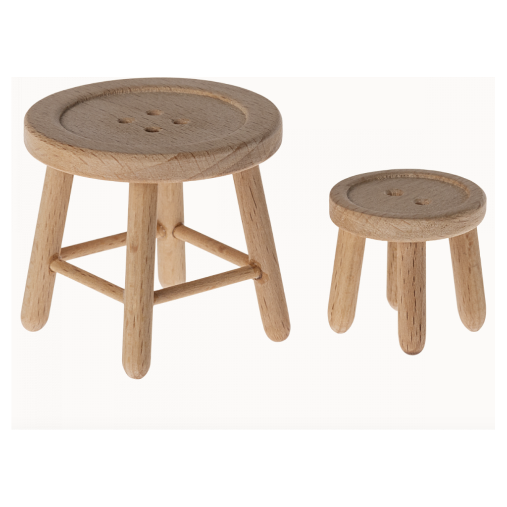Maileg Table and Stool Set Mouse Size '24