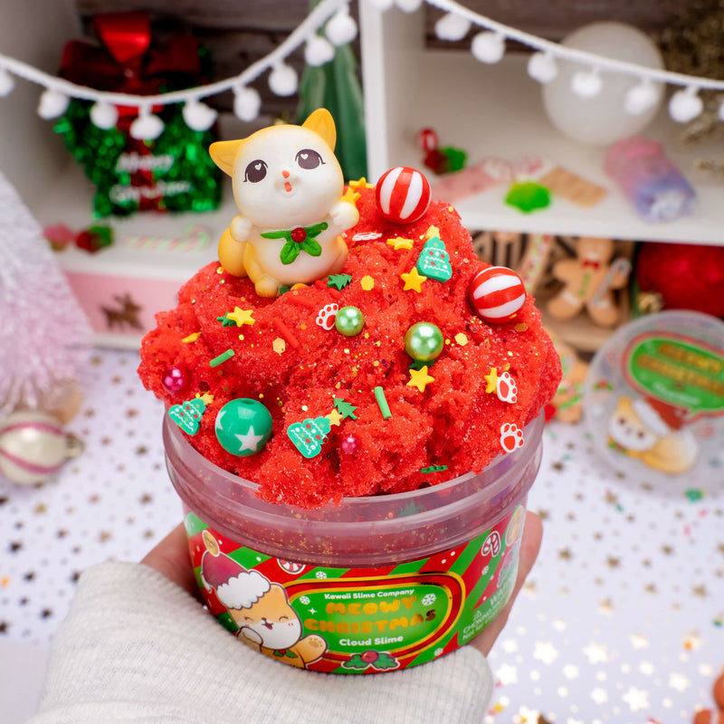 The Kawaii Company | Meowy Christmas Cloud Slime | Happy Monkey Shop