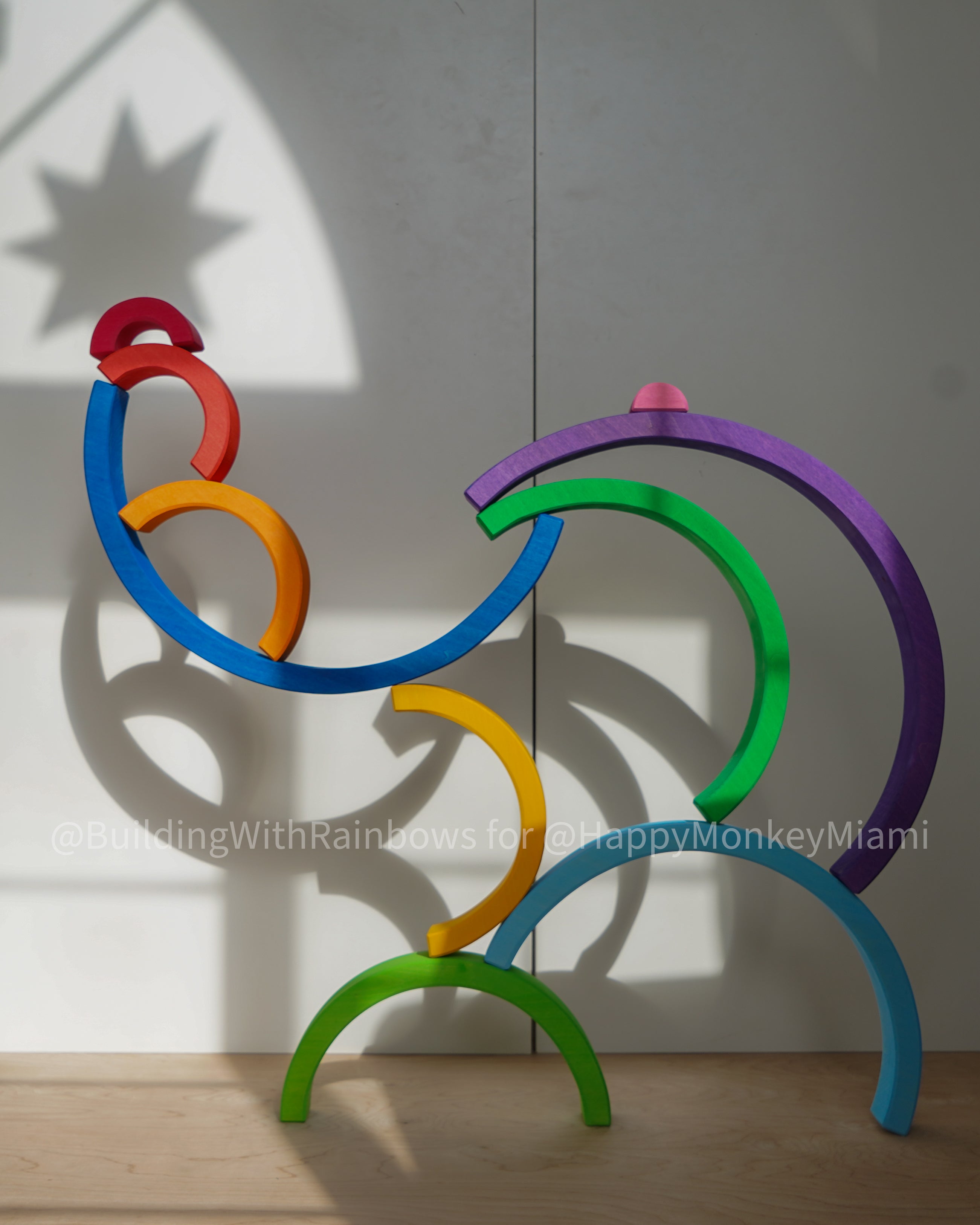The Bauspiel Giant Rainbow Stacker – Happy Monkey Shop