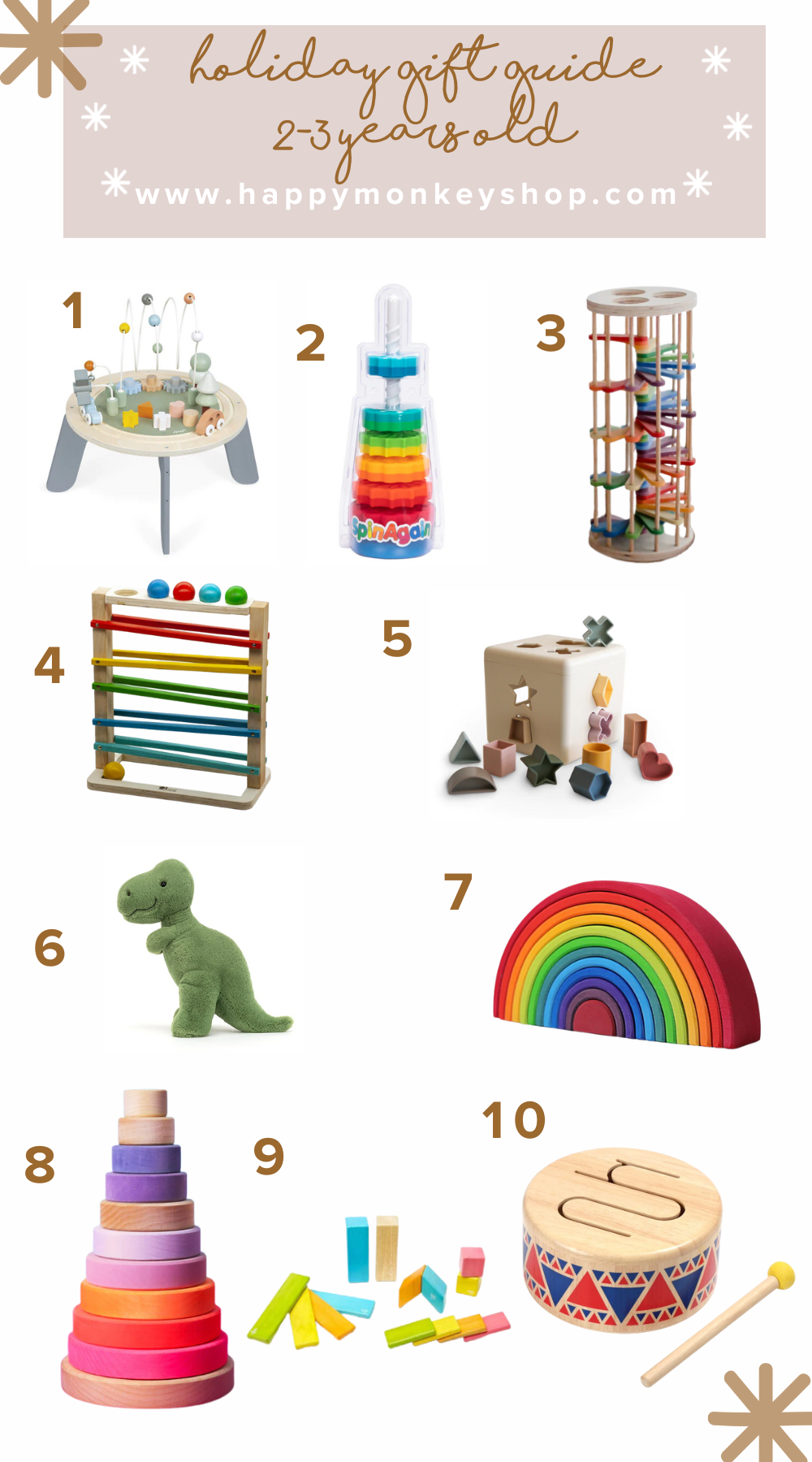 Holiday Gift Guide for 2-3 years old