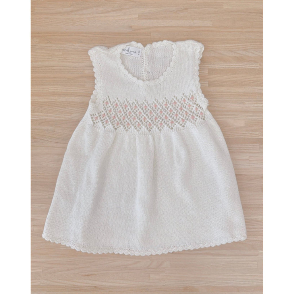Bloomy Knitted  Dress & Bloomers Set - Ivory