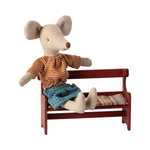 Maileg | Bench, Mouse Red | (Ships End Of October)