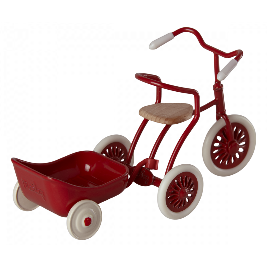 Maileg Tricycle Hanger Red Mouse Size '24 (Ships mid April)
