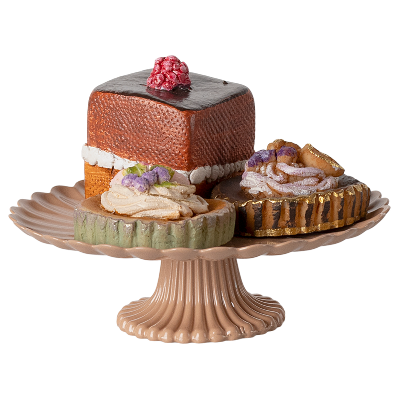 Maileg| Cakes and Cake stand, Mini (Ships End Of September)