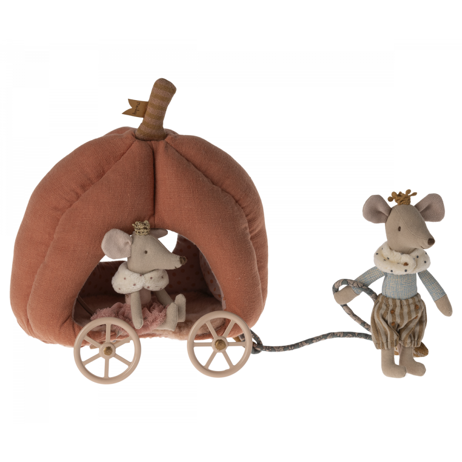 Maileg Pumpkin Carriage Mouse Size 