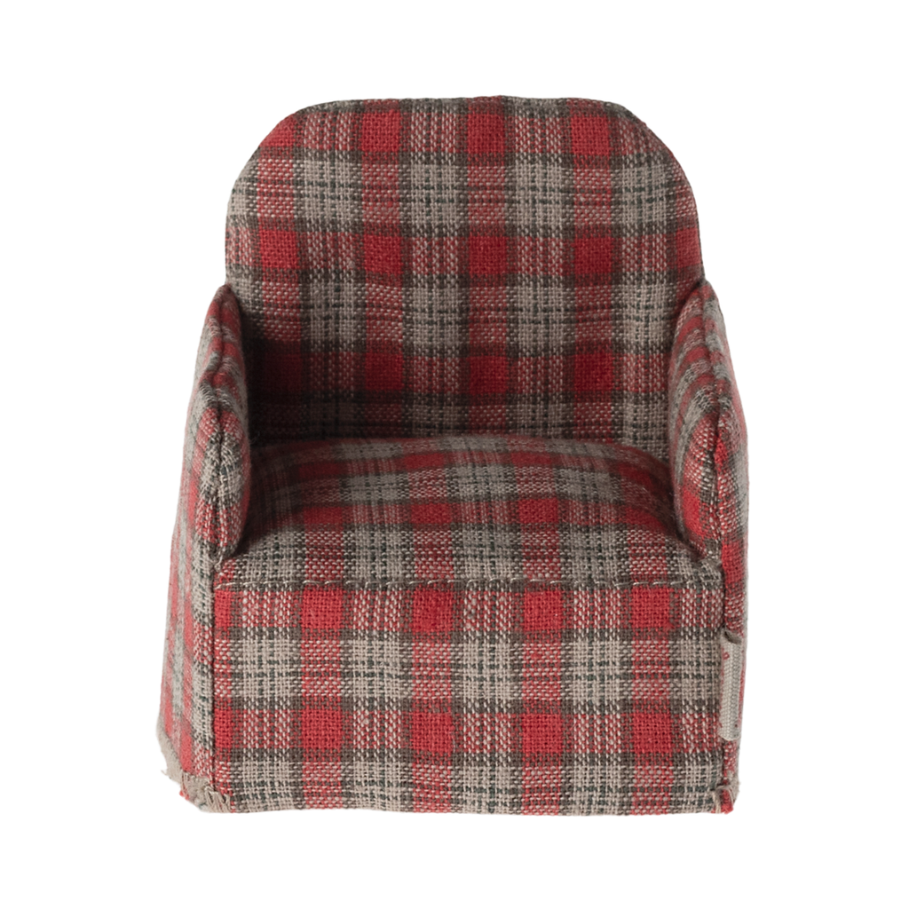 Maileg| Chair, Mouse - Red Checker