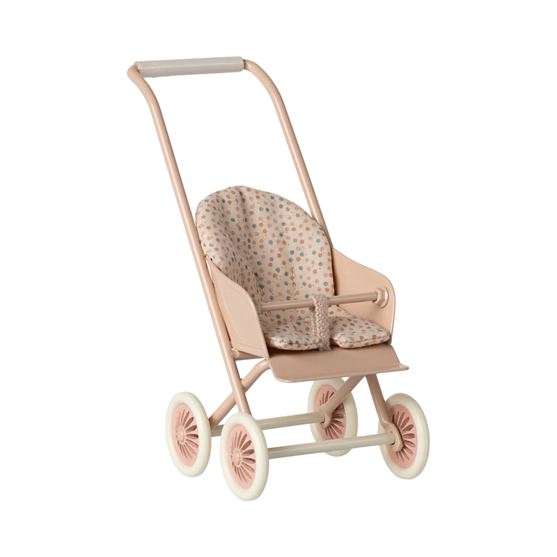 Maileg |Stroller, Micro - Powder (Ships Mid April)