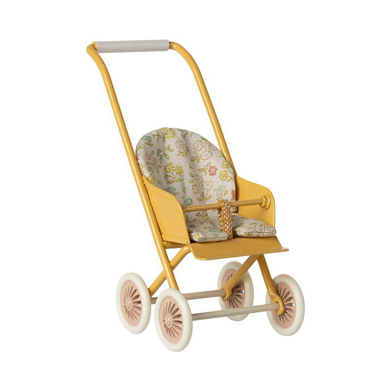 Maileg |Stroller, Micro - Yellow (Ships Mid April)