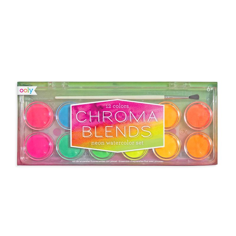 Ooly Chroma Blends Watercolor Paint Set - Neon