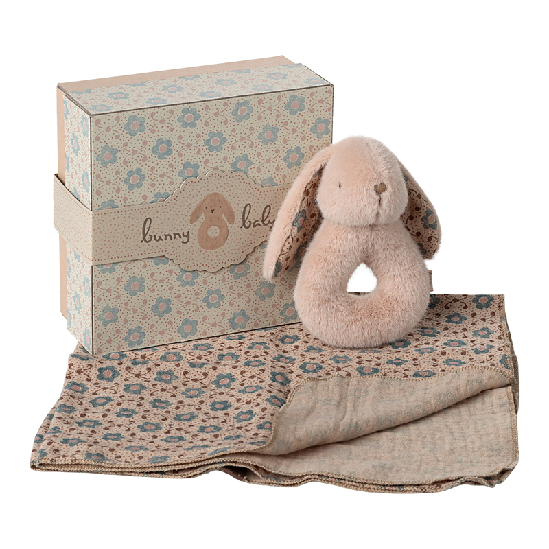 Maileg | Bunny Rattle Set - Powder (Ships Mid April)