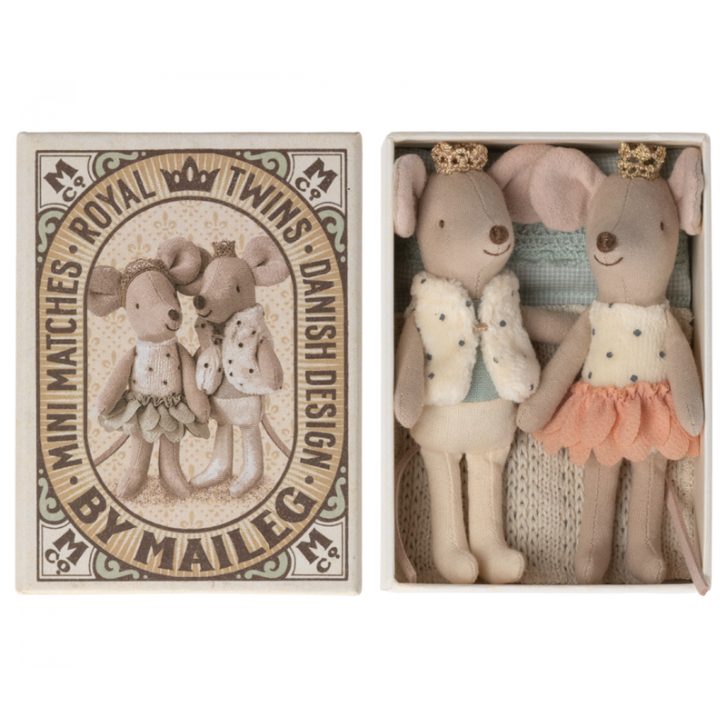 Maileg Royal Twins Mice, Little Sister and Brother in Box (Ships end of November)