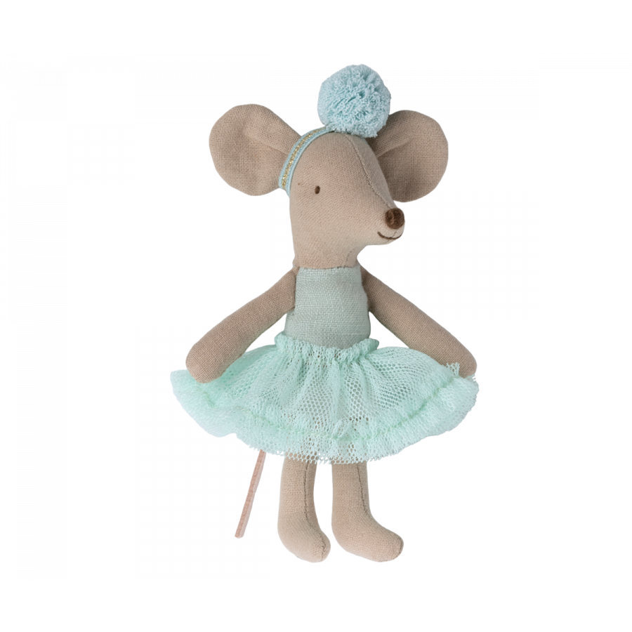 Maileg Ballerina Mouse, Little Sister - Light Mint