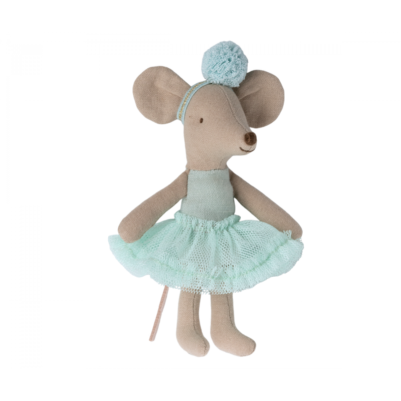 Maileg Ballerina Mouse, Little Sister - Light Mint