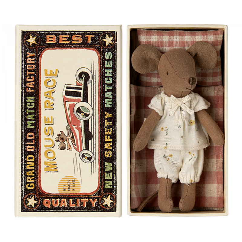 Maileg Big Sister Mouse in Matchbox(Magnetic Hands)