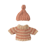 Maileg| Knitted Sweater And Hat, Big Sister Mouse (Ships Mid November)