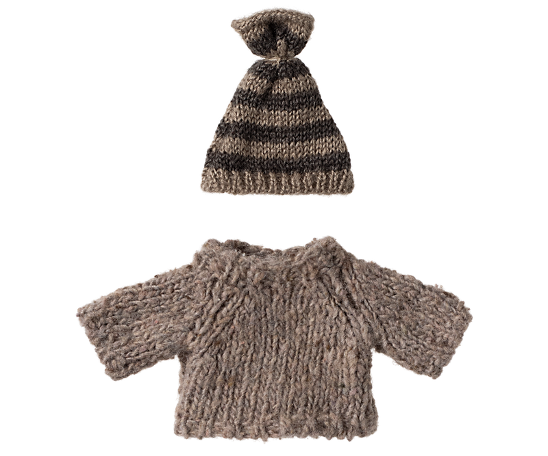 Maileg| Knitted Sweater And Hat, Big Brother Mouse