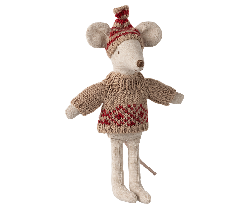 Maileg| Knitted Sweater And Hat, Mum Mouse