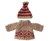 Maileg| Knitted Sweater And Hat, Mum Mouse