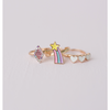 Boutique Heart Star Rings - 3pcs