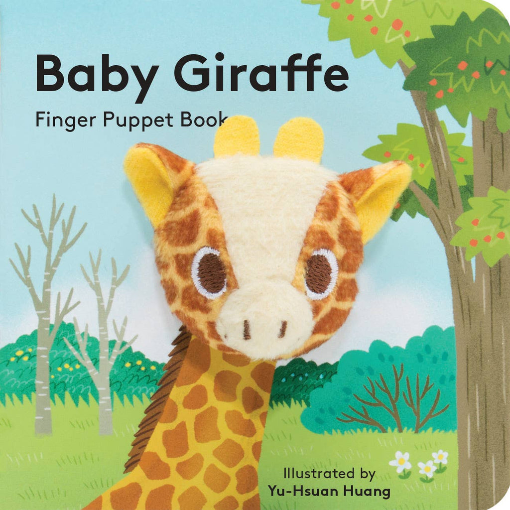 Baby Giraffe finger puppet book with a giraffe illustration on the cover