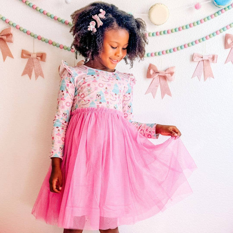 pink nutcracker dress Mila & Rose Pink Nutcracker 3/4 Sleeve Pocket Twirl Dress 3T