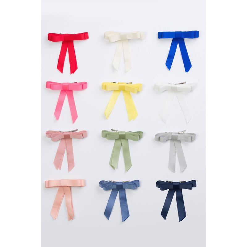 Grosgrain Bow Clip Set (2) - Sweet Nectar