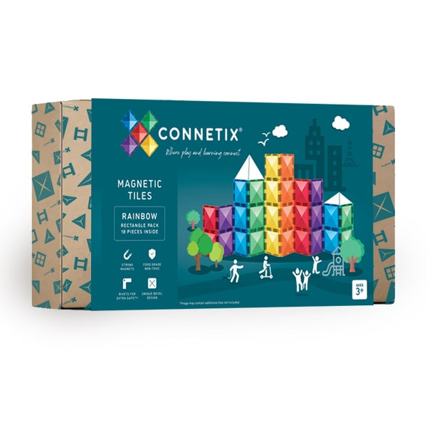 Connetix |Rainbow Rectangle Pack  18Pc
