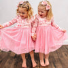 Coquette Bow Long Sleeve Tutu Dress