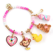 Gold Furry Capybara Holding A Pink Flower Charm 