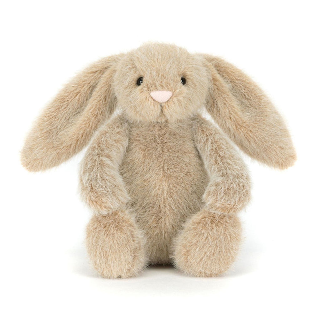 Plush toy rabbit on a white background