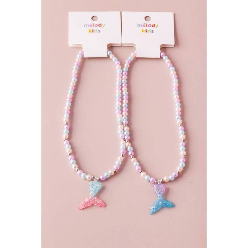 Love and Repeat - Kids Mermaid Tail Beaded Necklace: MULTI / ONE
