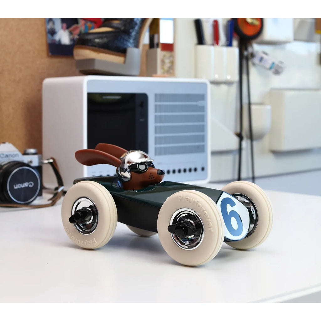 Playforever- Car Rufus, Green Happy Monkey Baby and Kids