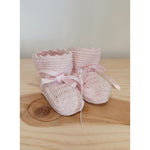 Handmade Crochet Baby Shoes - Pink