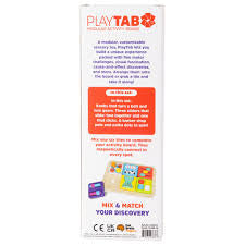 PlayTAB sensory set with pulleys, sliders, and spinners in packaging