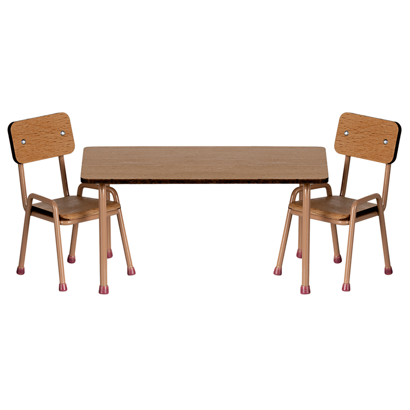 Maileg | Table and Chair Set, Mouse |Dark Powder ‘25