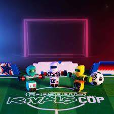 Foosbots Rivals Cup packaging with toy figures and game board on a white background