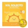 Book titled 'Sol Solecito' with a sun illustration and 'binibi' branding on a yellow background.