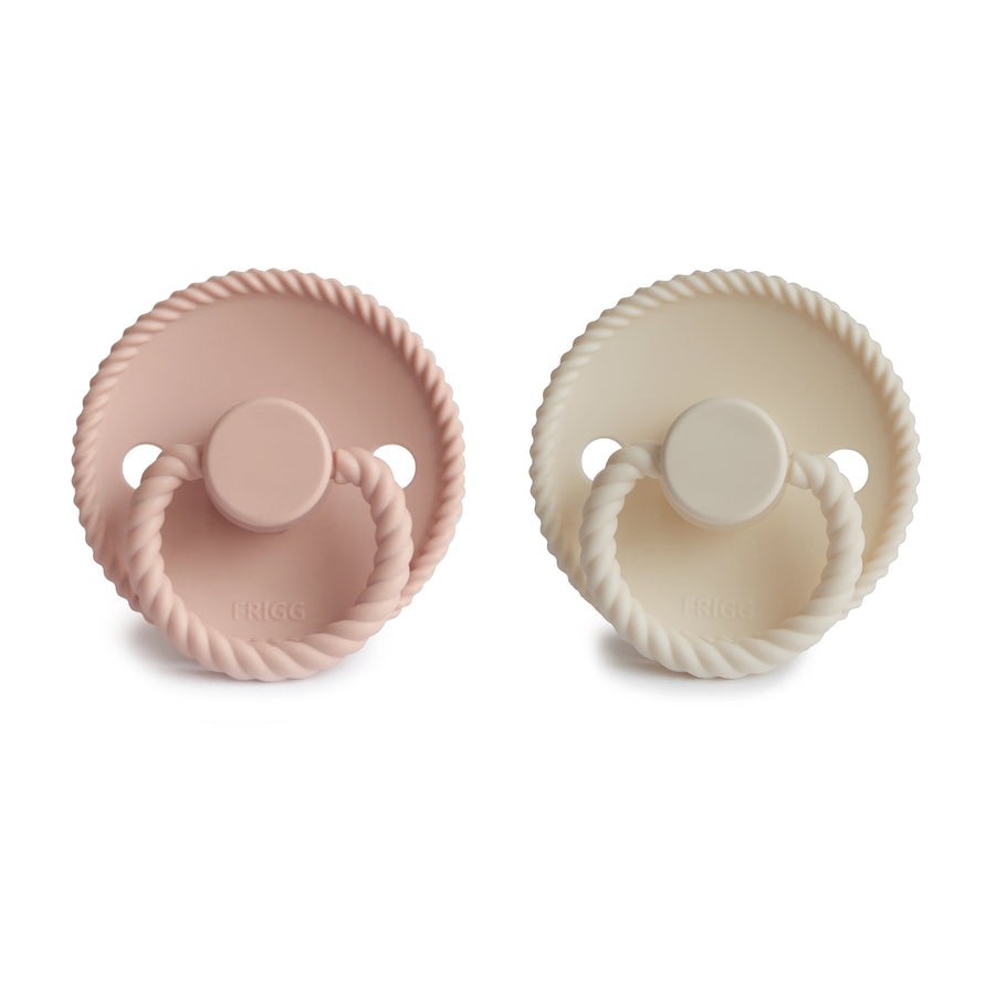 FRIGG Rope Silicone Baby Pacifier - Blush/Cream