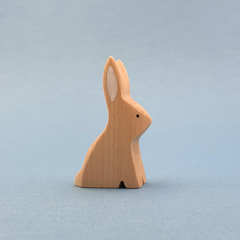 Wooden Rabbit Sitting | Natural