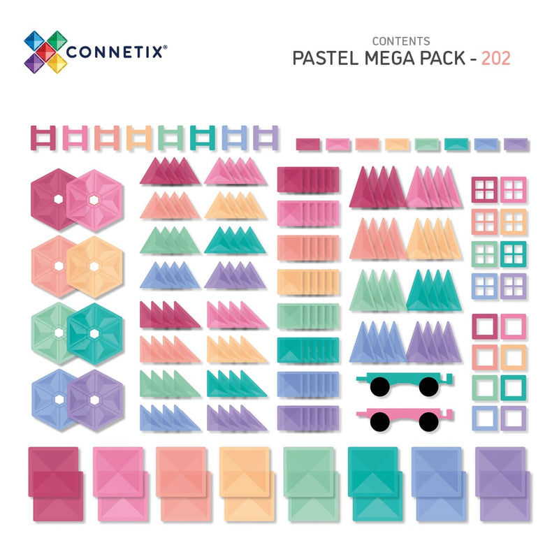 Connetix | Mega Pack Pastel - 202 Piece