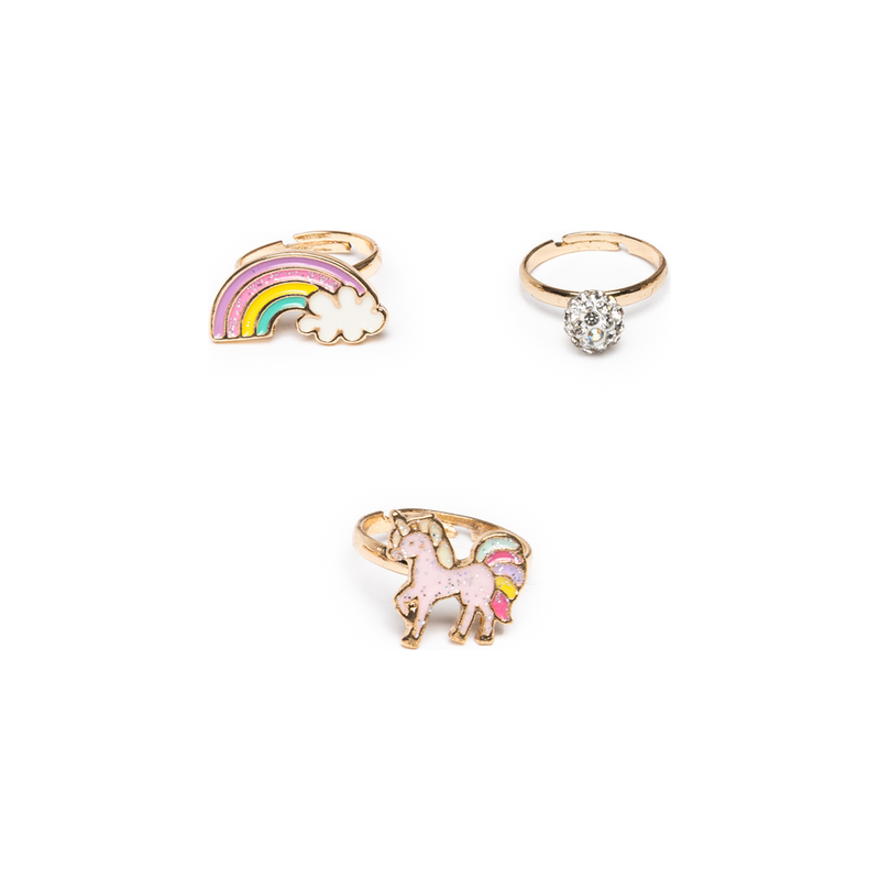 Boutique Unicorn Rainbow Rings - 3pcs