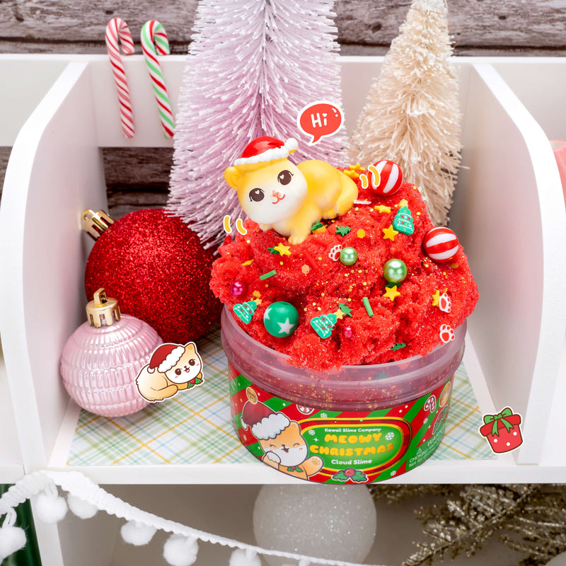The Kawaii Company | Meowy Christmas Cloud Slime | Happy Monkey Shop