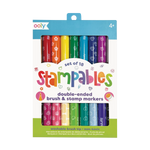 Ooly Stampables Double-Ended Stamp & Brush Markers - Set of 18