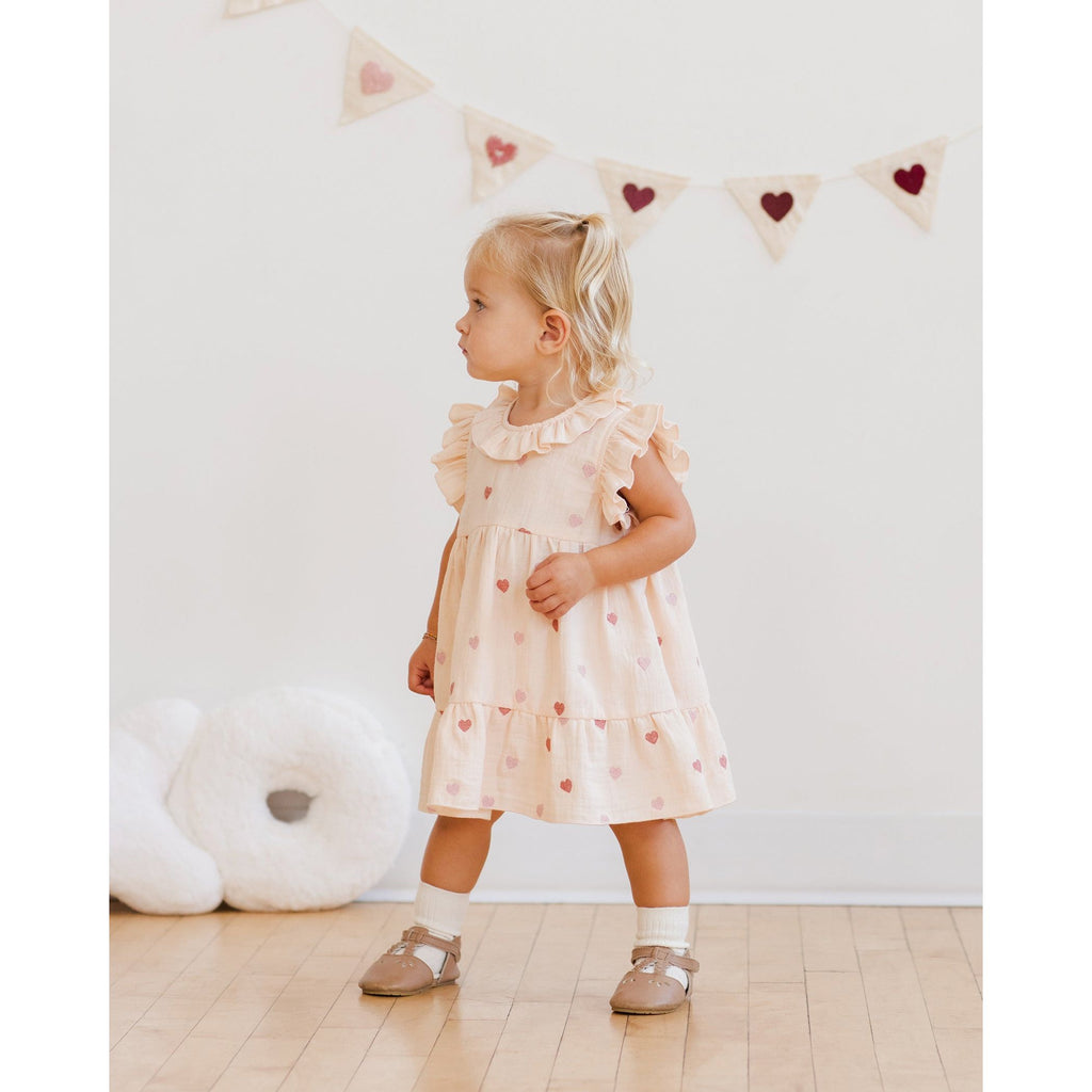 Quincy Mae | Charlotte Dress | Heart Embroidery