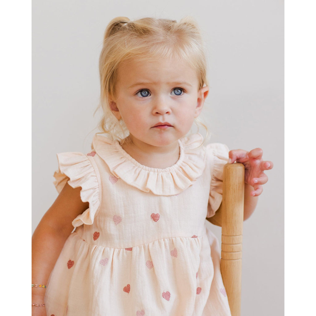 Quincy Mae | Charlotte Dress | Heart Embroidery