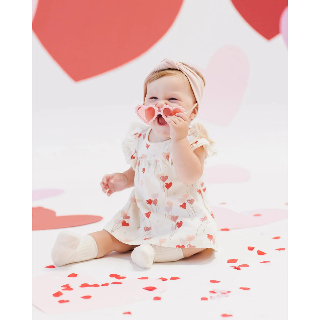 Quincy Mae | Flutter Dress | Heart Balloons