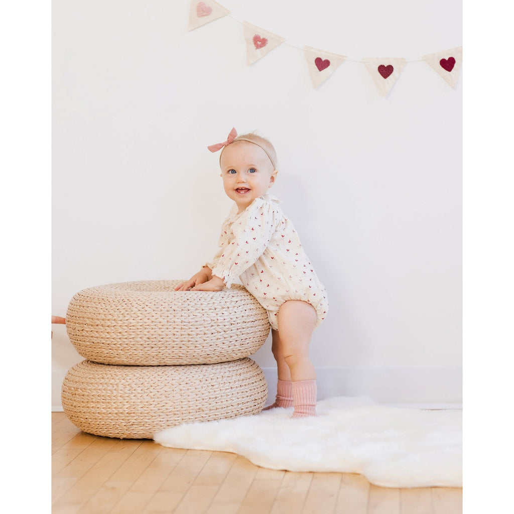 Quincy Mae |  Callie Romper | Heart Ditsy