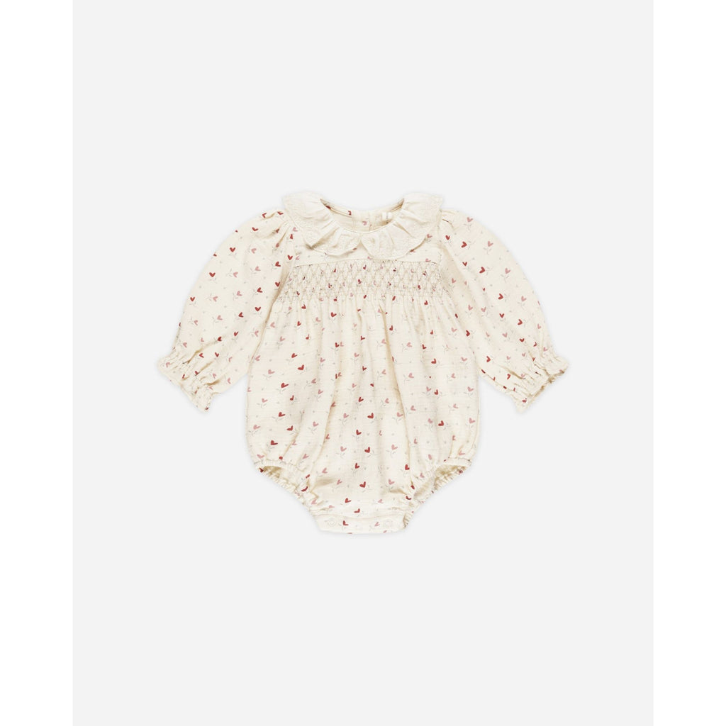 Quincy Mae |  Callie Romper | Heart Ditsy